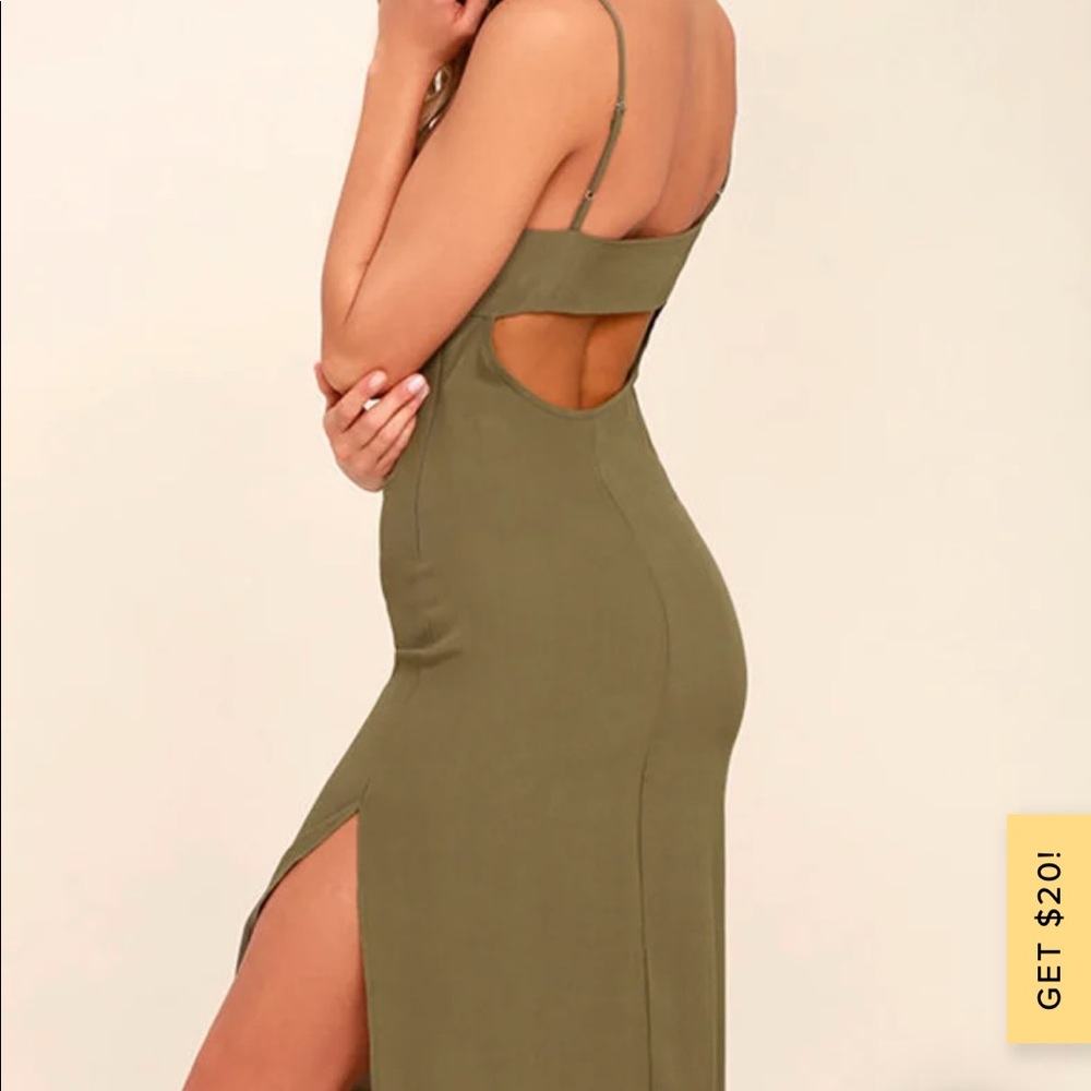 Lulu’s Medium Olive Green Dress
